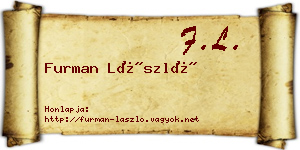 Furman László névjegykártya